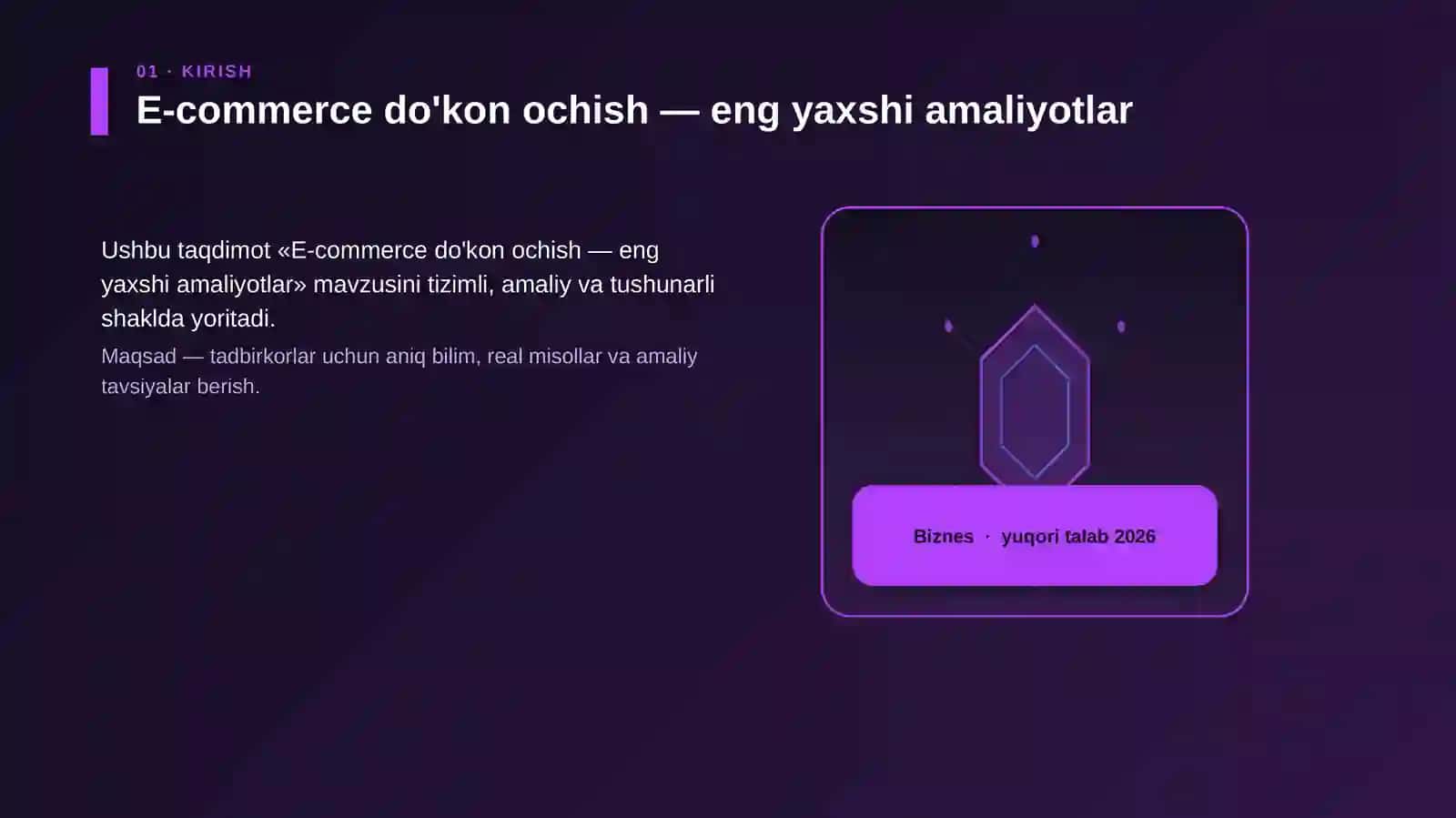 E-commerce do'kon ochish — eng yaxshi amaliyotlar 3