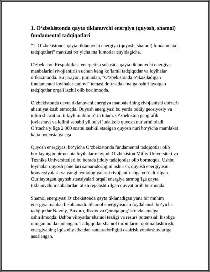 OʻZBEKISTONDA O'TKAZILADIGAN FUNDAMENTAL LOYHALAR TANLOVI 3