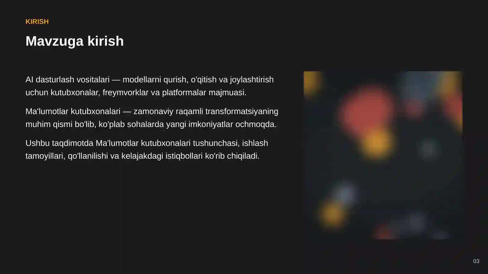 SUN'IY INTELLEKT • AI DASTURLASH VOSITALARI 3