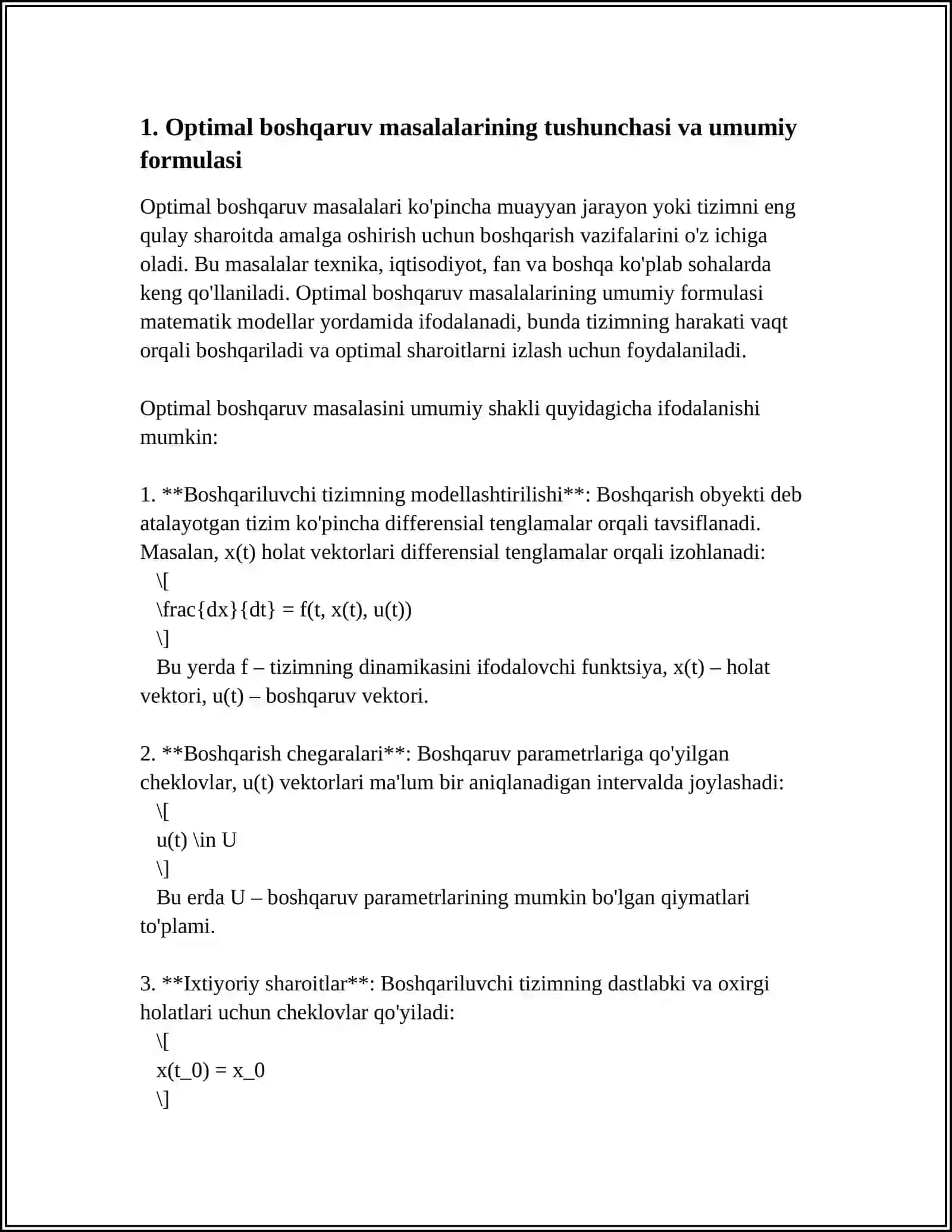 OPTIMAL BOSHQARUV MASALALARINIBG UMUMIY QOYILISHI 3