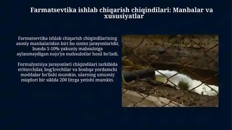 Farmatsevtika ishlab chiqarish chiqindilari 3