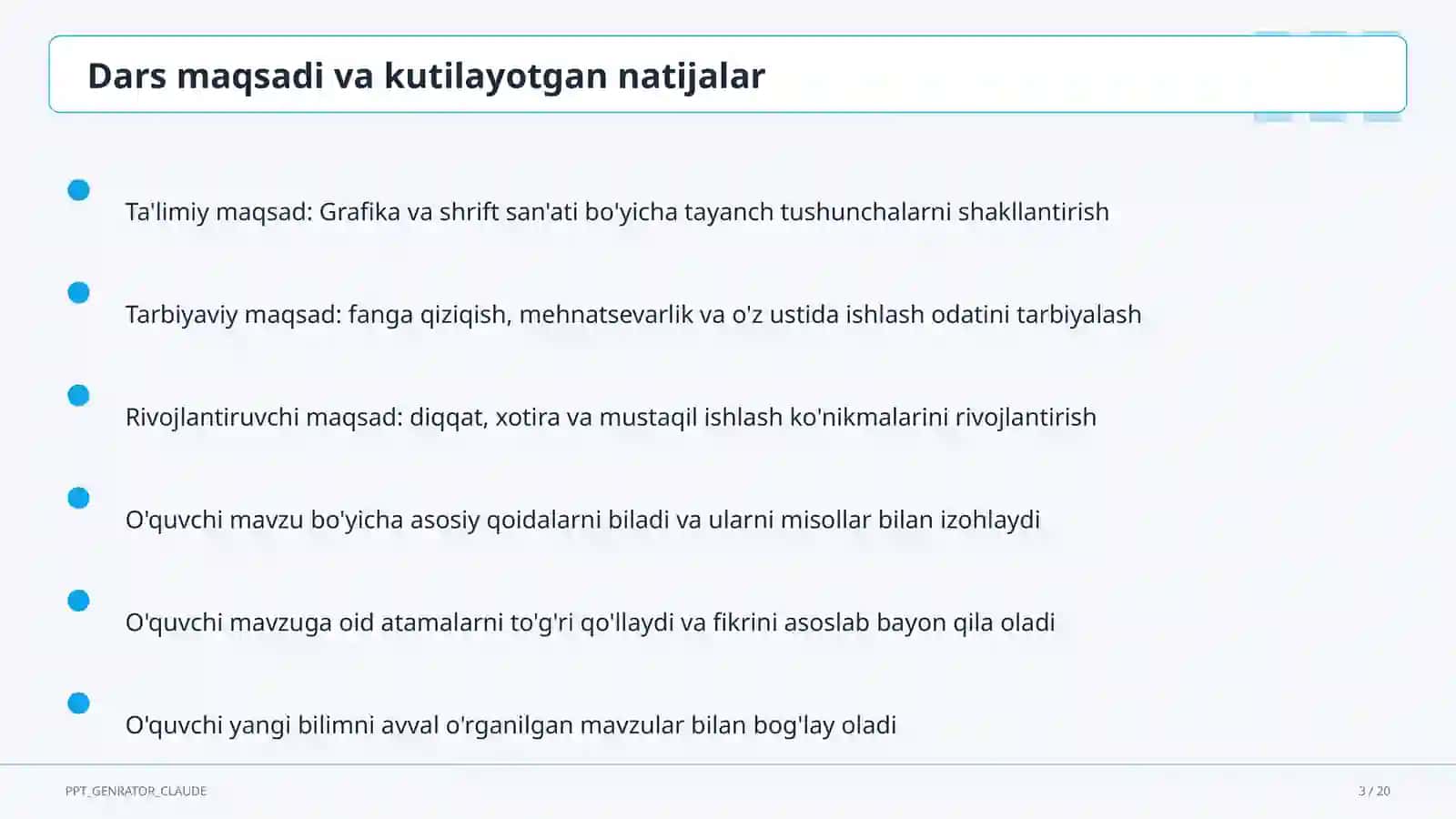 Grafika va shrift san'ati (6-sinf) 3