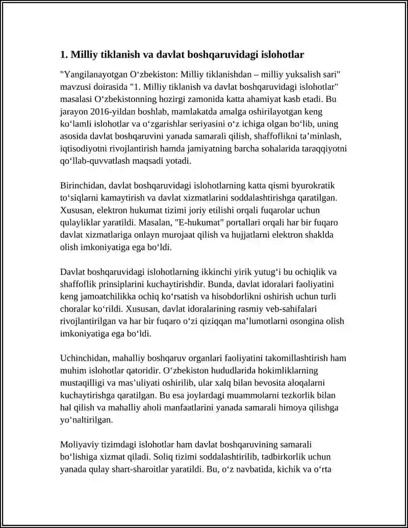 Yangilanayotgan O‘Zbekiston: Milliy Tiklanishdan – Milliy Yuksalish Sari 3