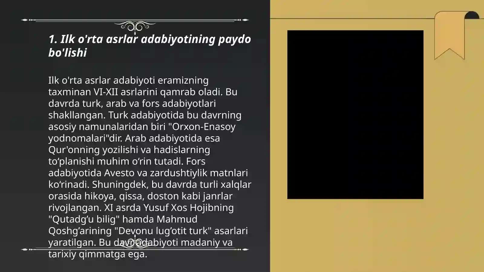 Ilk o'rta asrlar adabiyoti 3