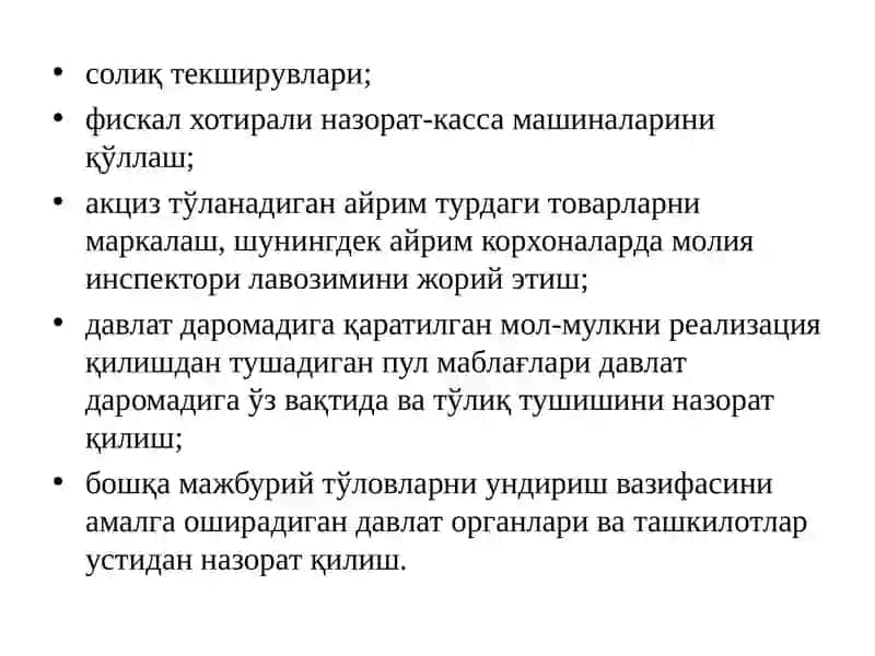 Солиқ назорати ва текширишлар 3