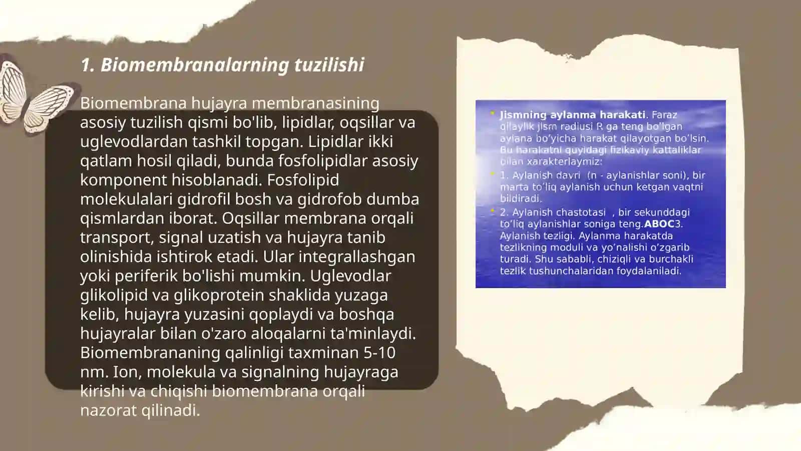 Biologik membranalardagi fizik jarayonlar 3