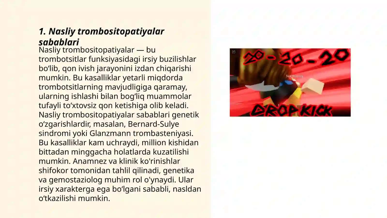Nasliy va orttirilgan trombositopatiyalar va trombositopeniyalar 3