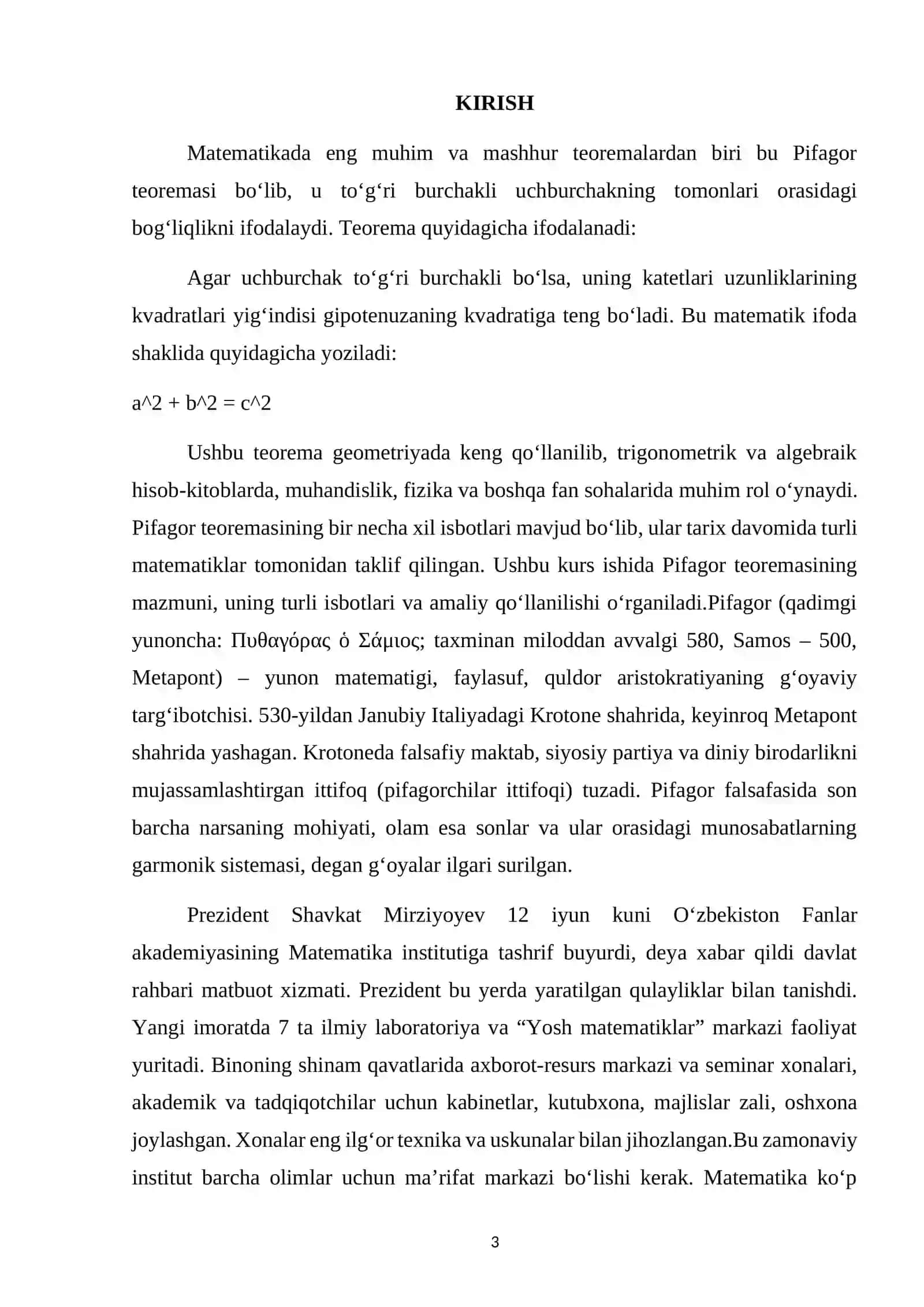 Pifagor teoremasi va uning isbotlari 3