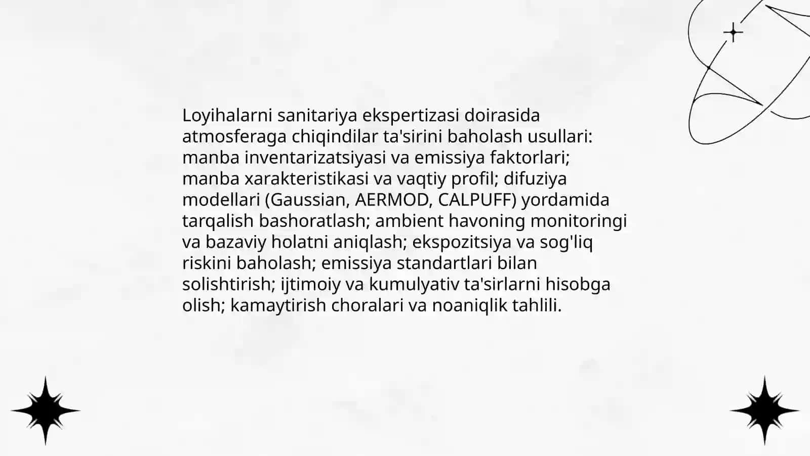 Loyihalarni sanitariya ekspertizasi 3