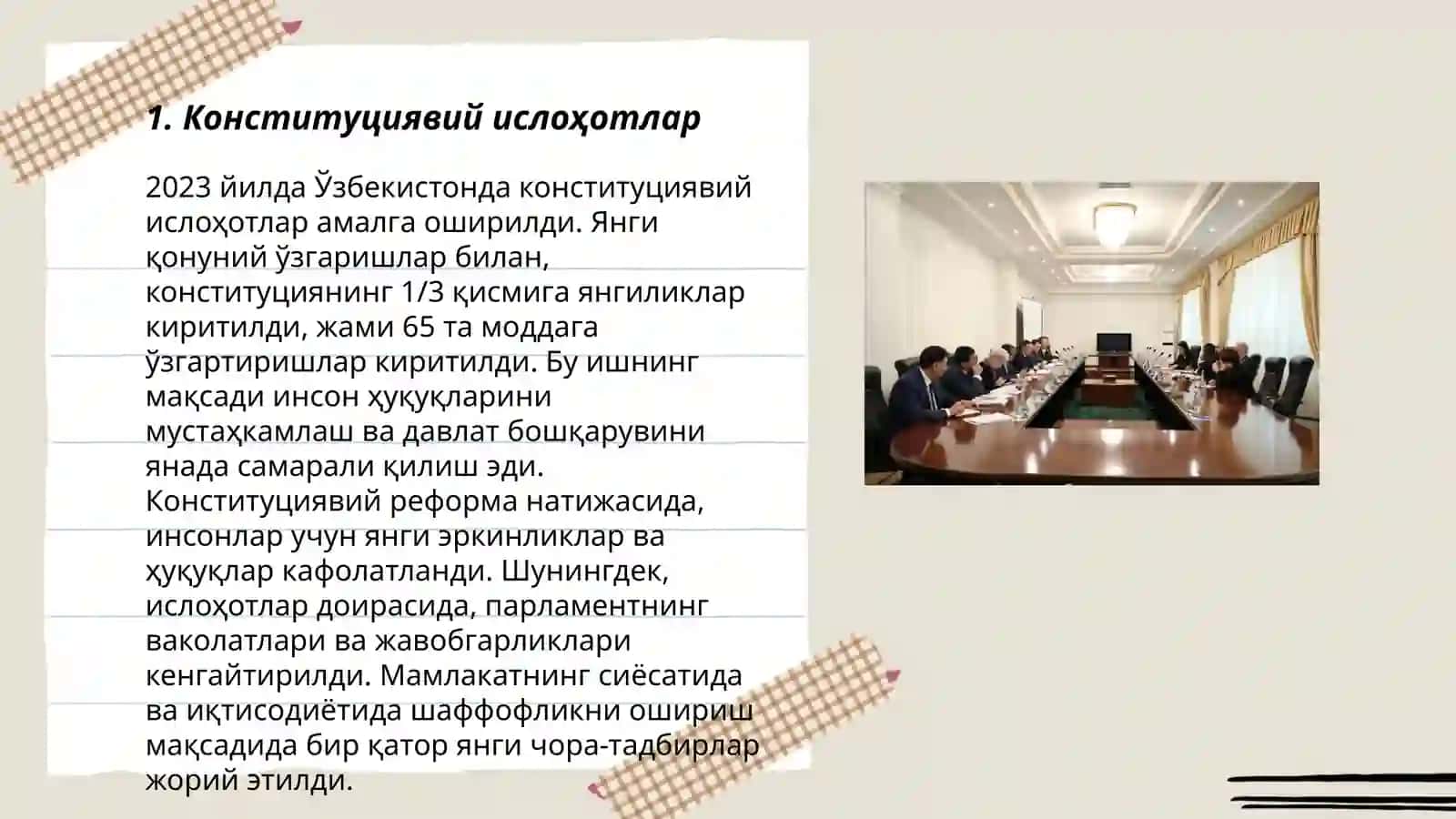 Mustaqillik yillarida davlat boshqaruvi tizimida amalga oshirilgan islohotlar 3