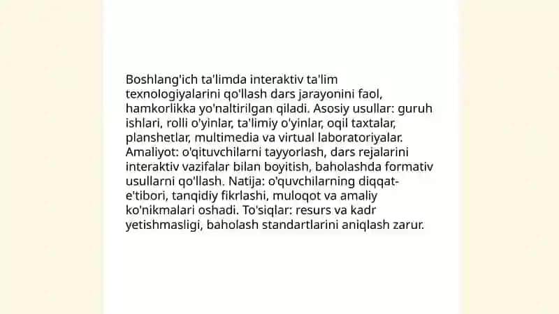 Boshlang'ich ta'lim jarayonida ilg'or pedagogik texnologiyalar 3