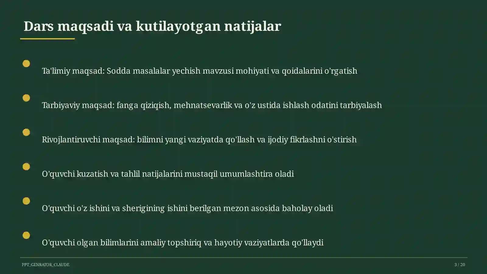 Sodda masalalar yechish (1-sinf) 3