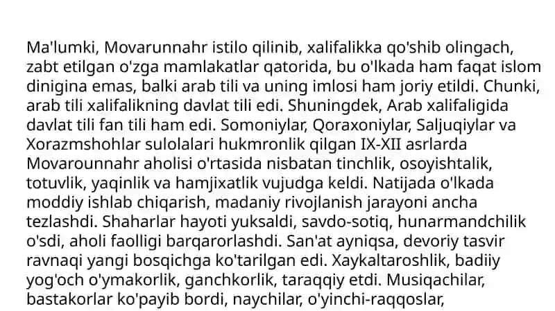 IX-XII ASRLARDA MARKAZIY OSIYO XALQLARINING UYG’ONISH DAVRI:IJTIMOIY –IQTISODIY VA MADANIY TARAQQIYOT 3