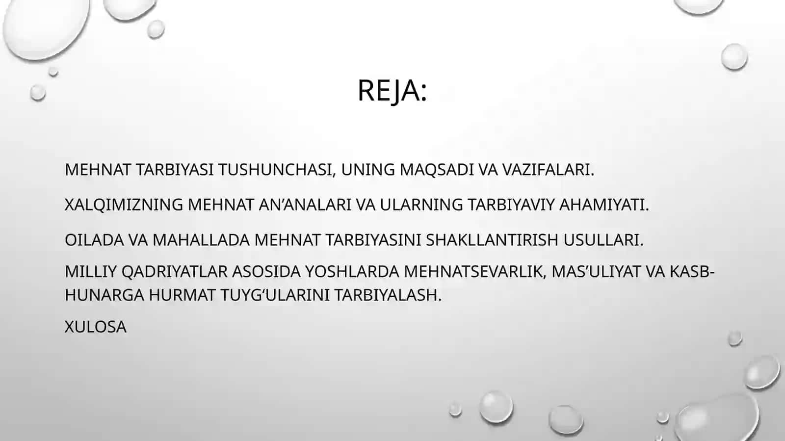 mehnat anʼanalarida Mehnat tarbiyasi. 3