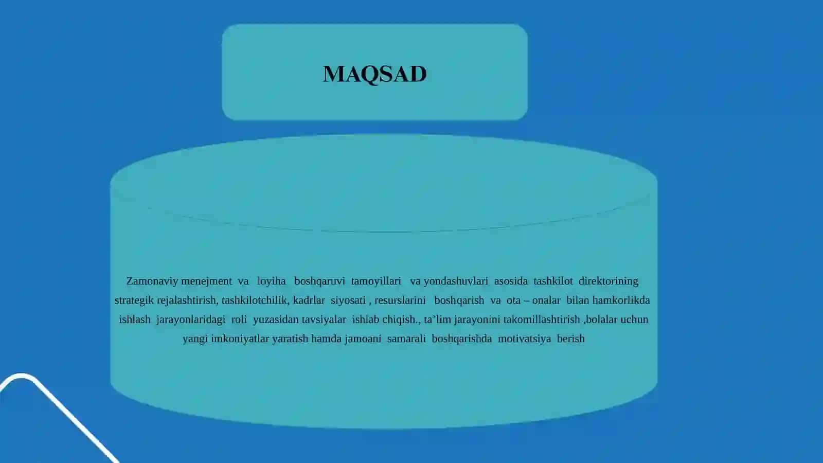 MAKTABGACHATA’LIM TASHKILOTLIDIREKTORIPROJECTMANAGERSIFATIDA TOSHKENT 2025 3