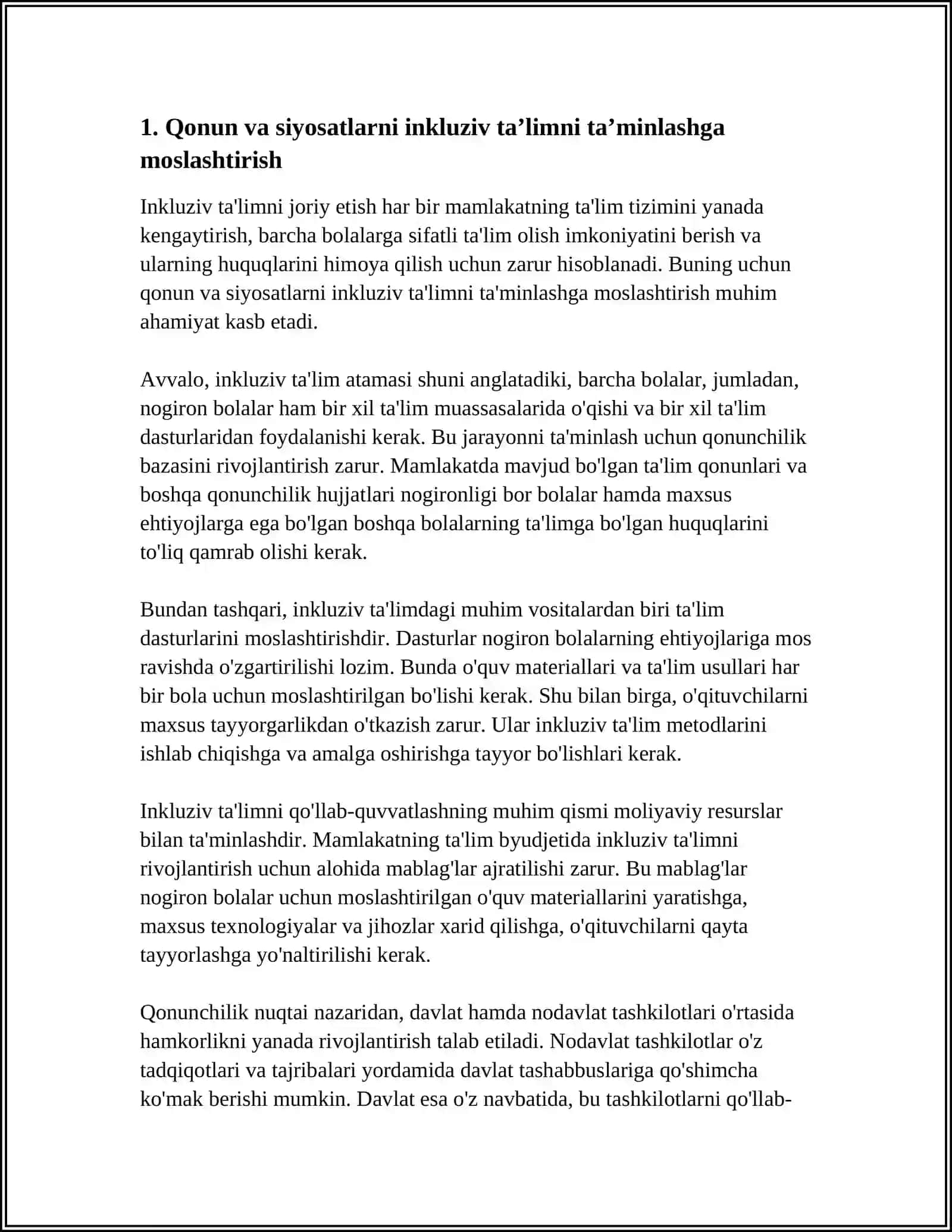 INKLUZIV TA'LIMNI JORIY ETISH UCHUN ZARUR CHORA-TADBIRLAR 3