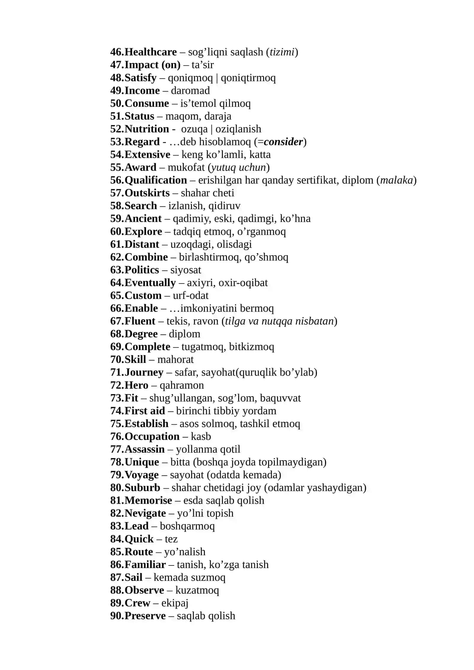 500 ta so'z IELTS UCHUN 1-QISM 3