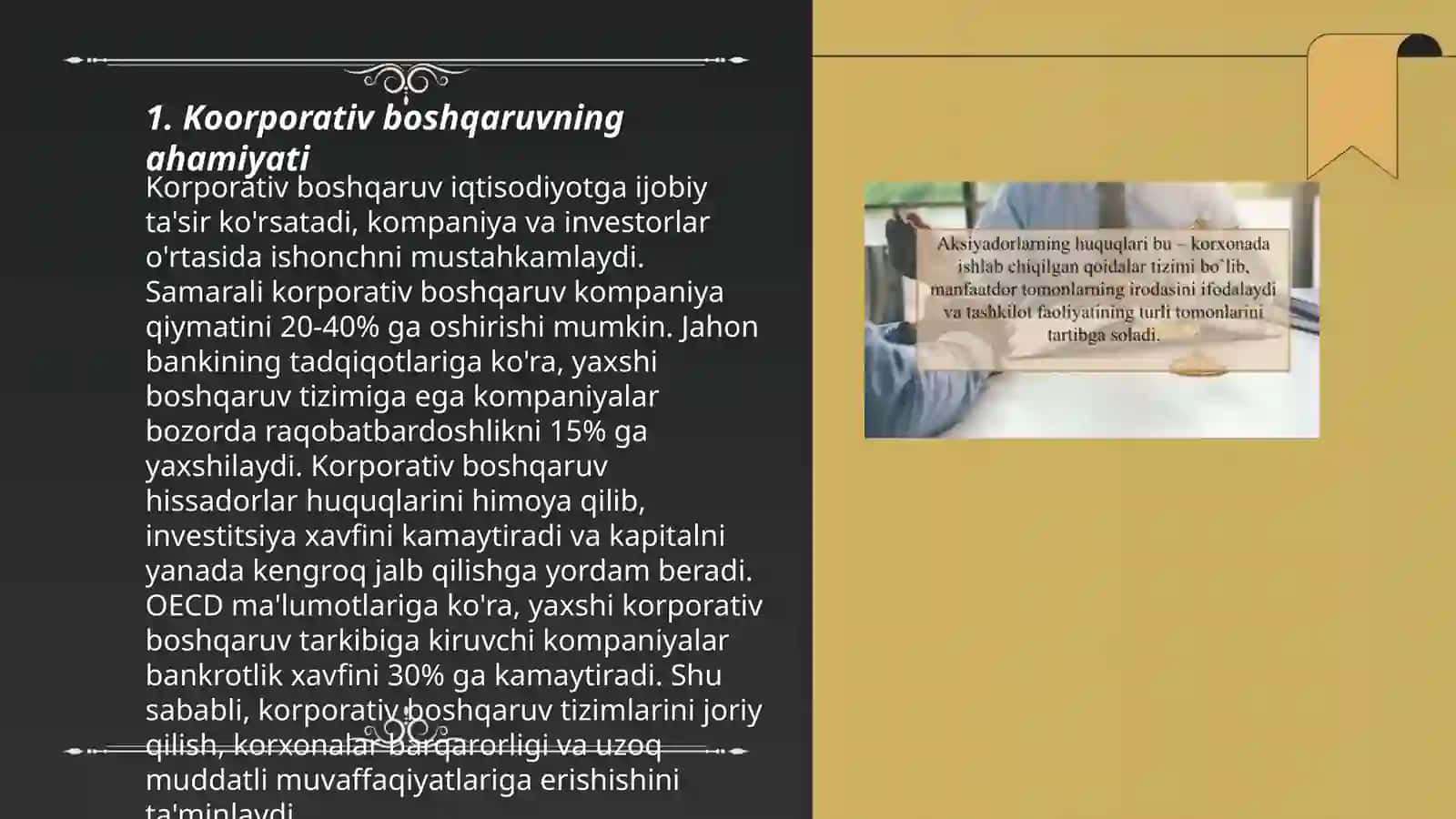 Korporativ boshqaruvning ahamiyati 3