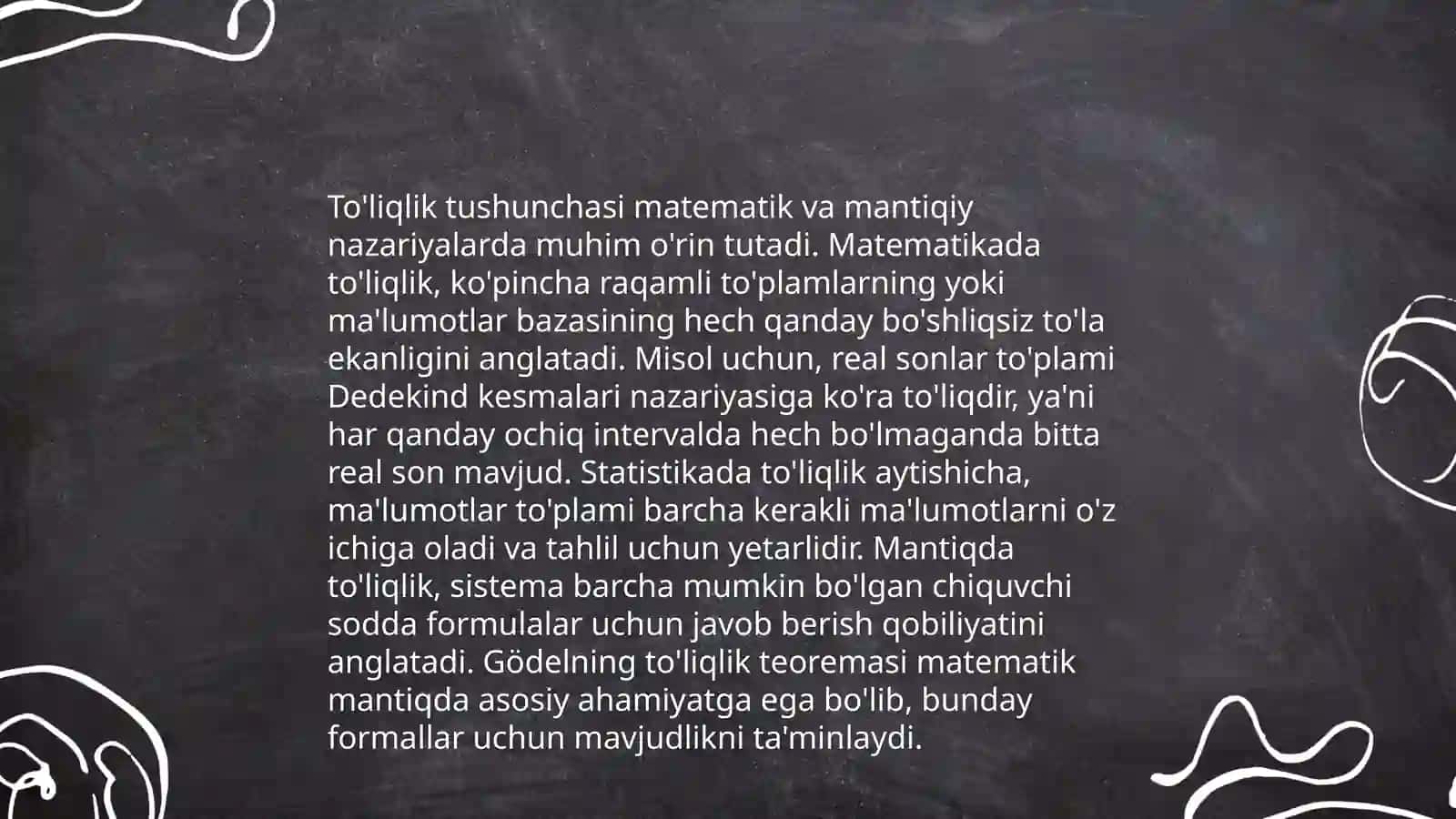 To'liqlik va yopiqlik. Muhim yopiq sinflar 3