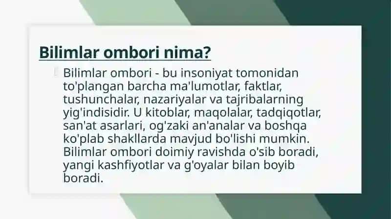 Bilimlar ombori 3