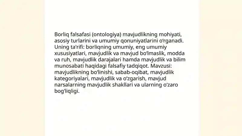 Borliq falsafasi 3