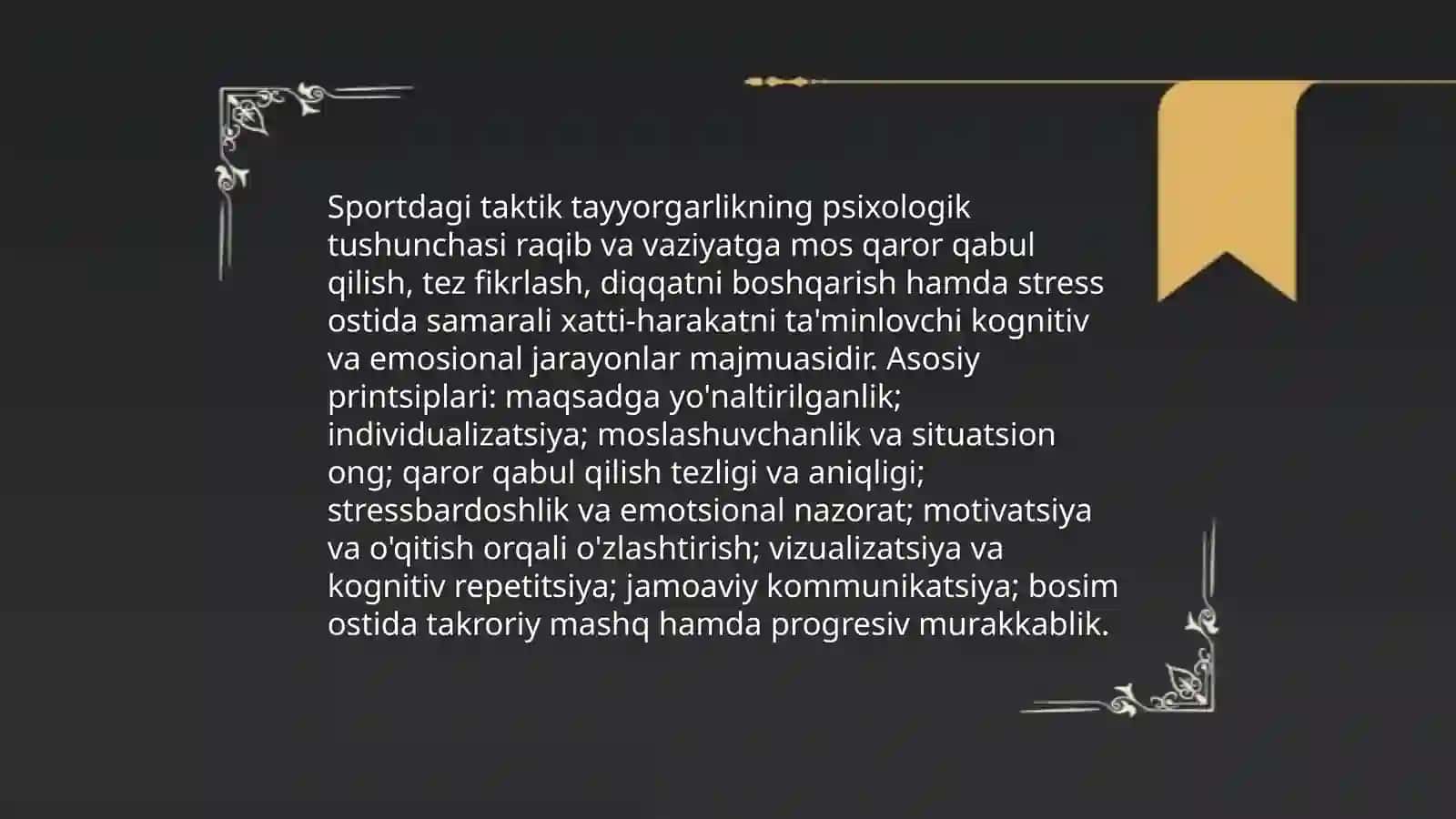 Sportdagi taktik tayyorlashning psixologik asoslari 3