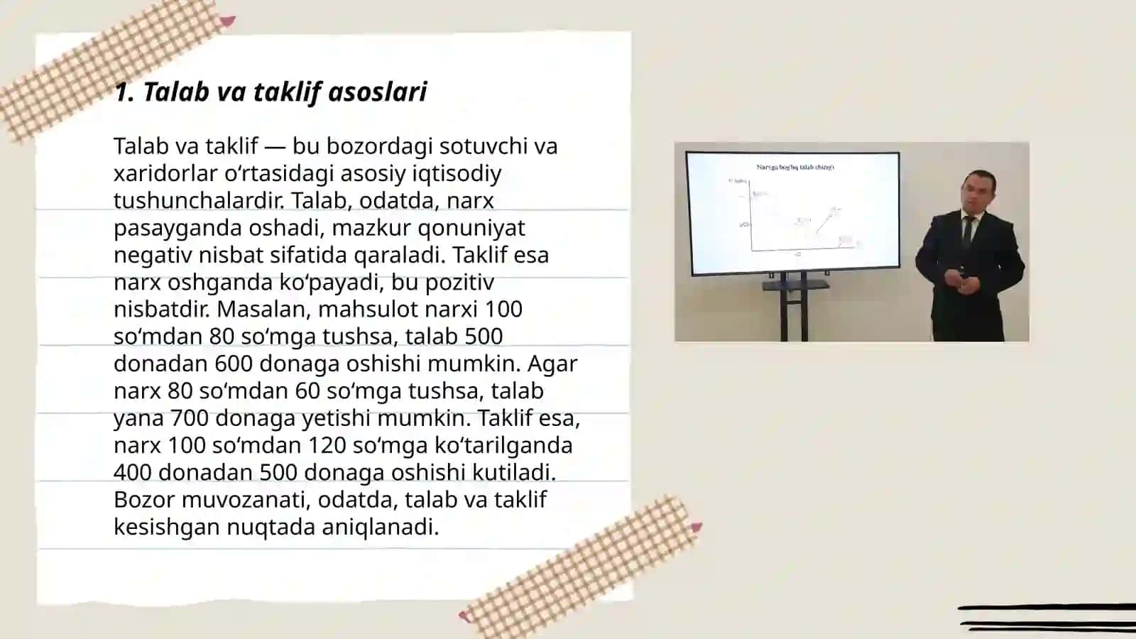 Talab va taklif asoslari 3