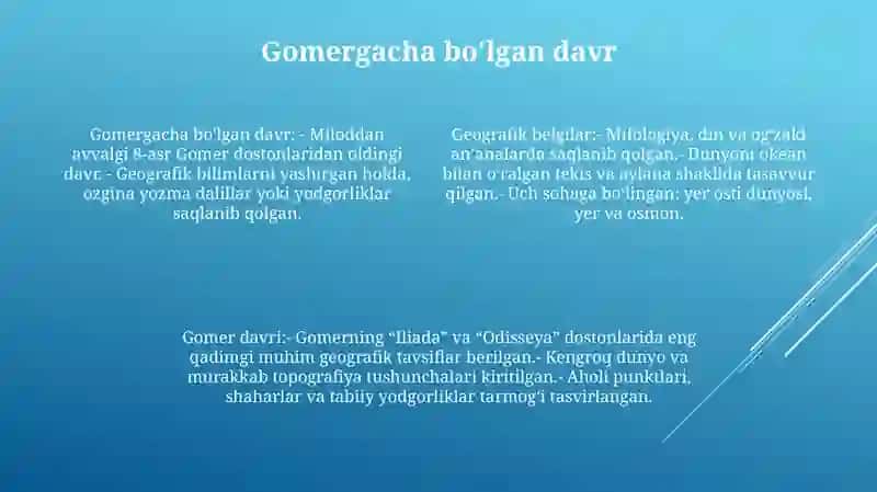 Qadimgi Gretsiyada Geografiyaning Rivojlanishini OʻRganish 3
