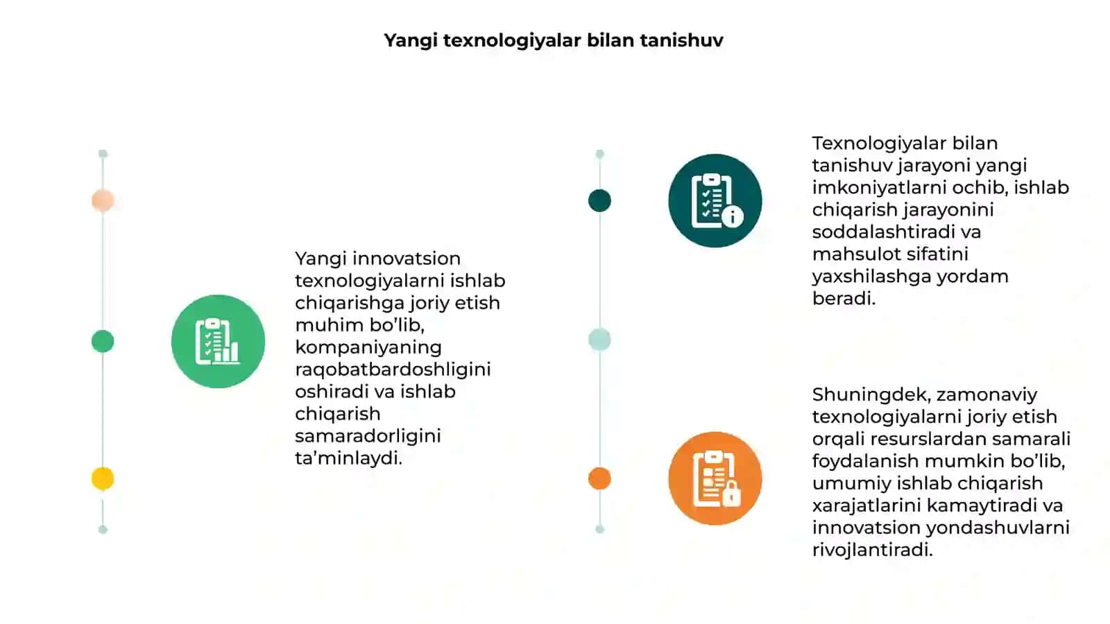 Yangi innovatsion texnologiyalarni ishlab chiqarishga joriy etish 3