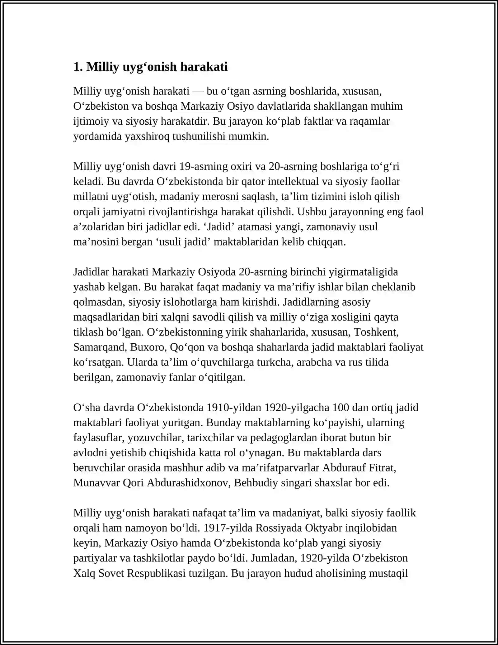 MUSTAQILLIKKA ERISHISH ARAFASIDA OʻZBEKISTONDAGI IJTIMOIY-SIYOSIY JARAYONLAR 3