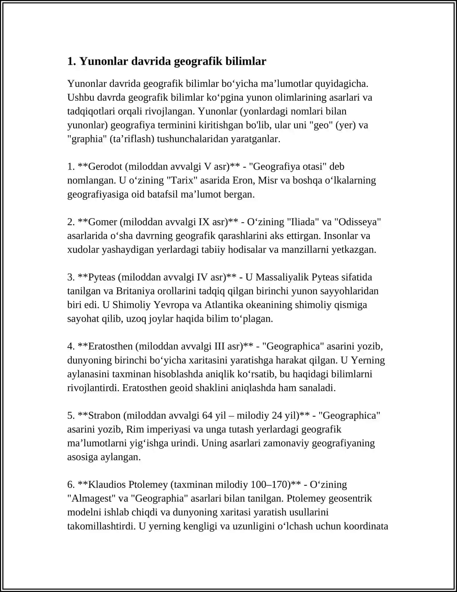YEVROPADA TARIXIY GEOGRAFIK BILIMLAR RIVOJI TARIXI 2024-2025-o'quv yili 3