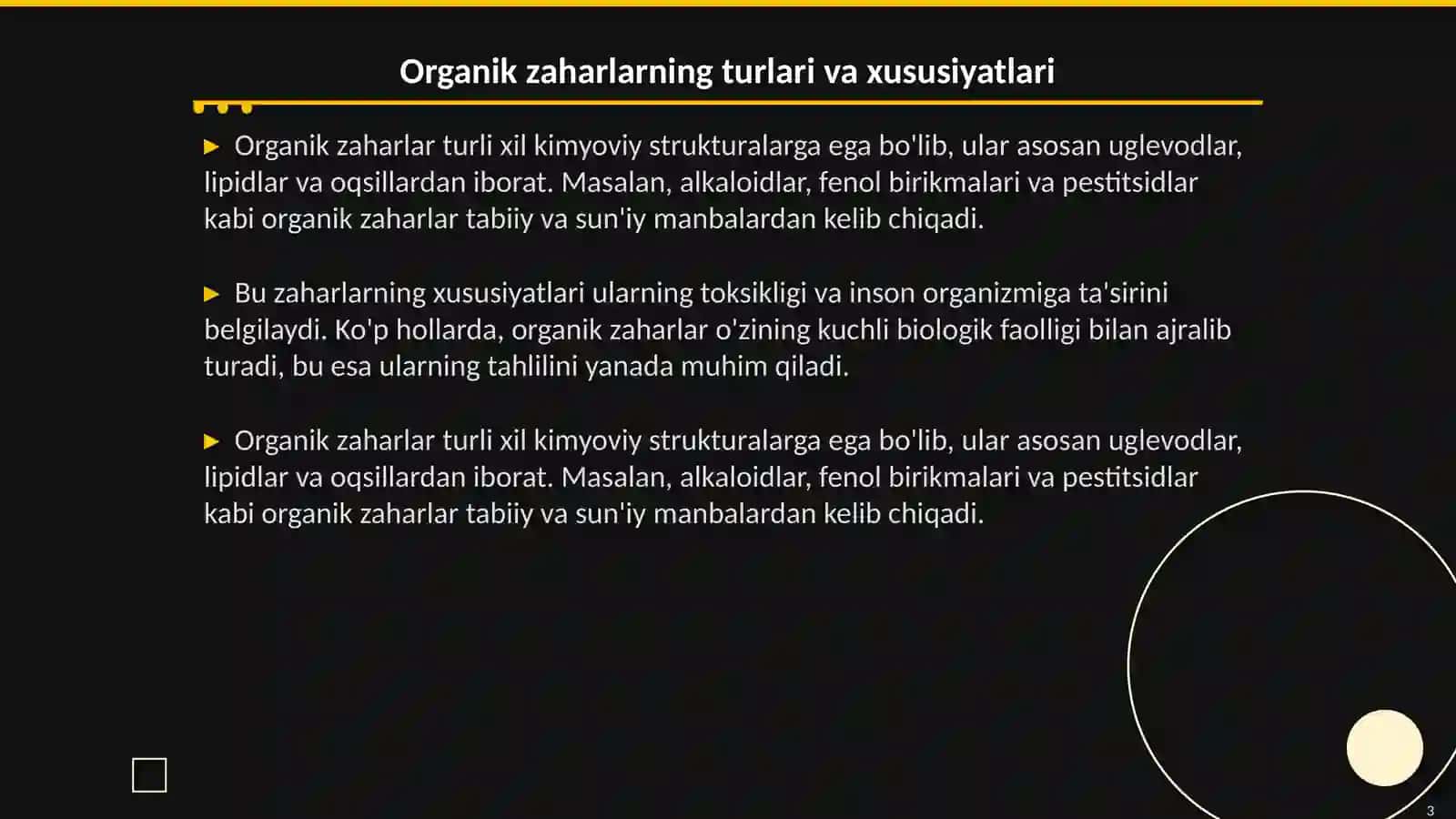 Organik zaharlar tahlilida spektral usullarni qo'llash 3