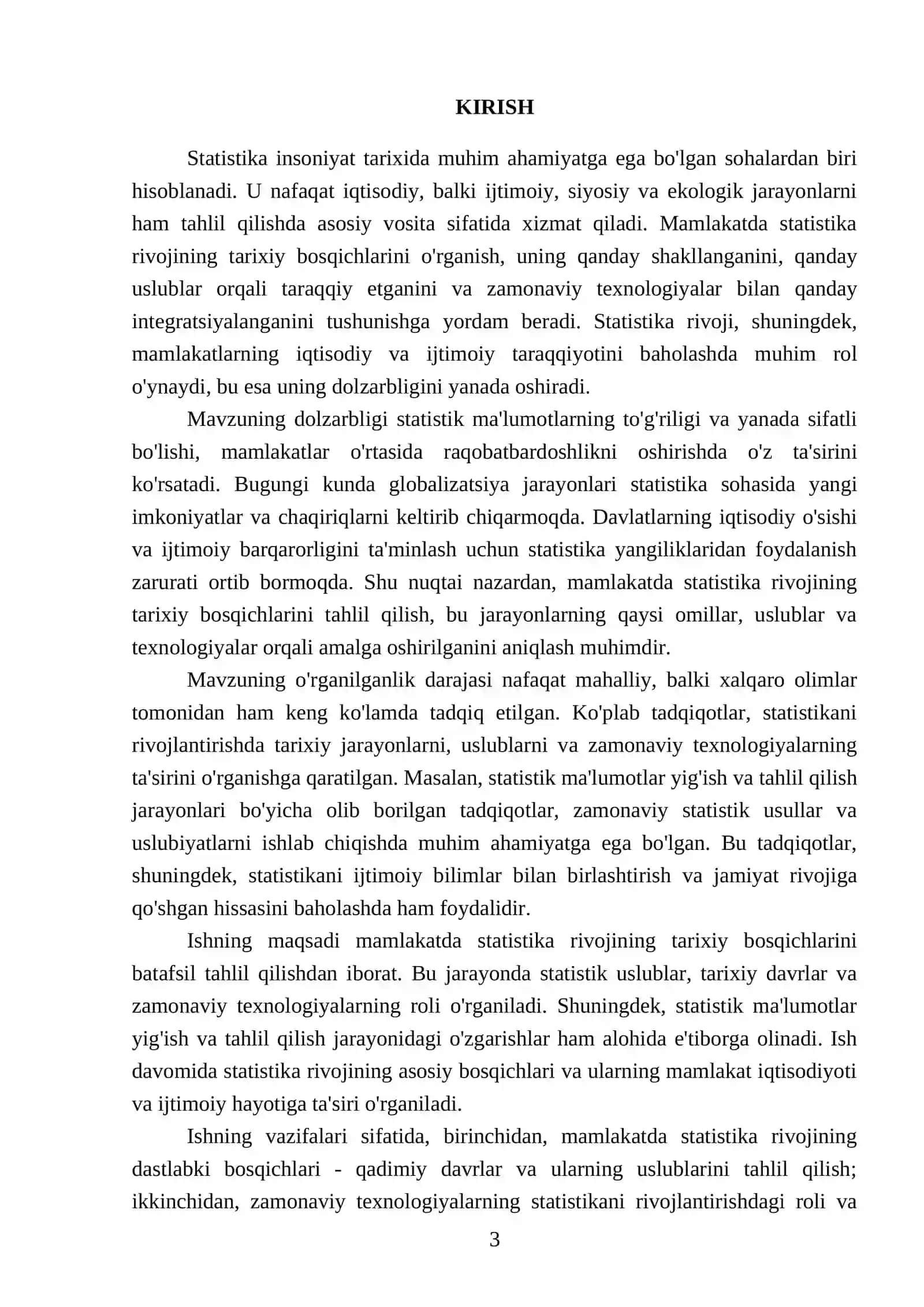 Mamlakatda statistika rivojining tarixiy bosqichlari 3