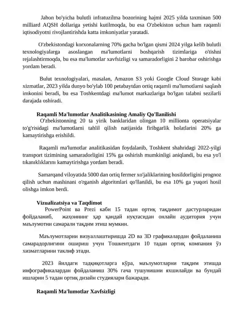 Raqamli Ma'lumotlar bilan ishlash 3