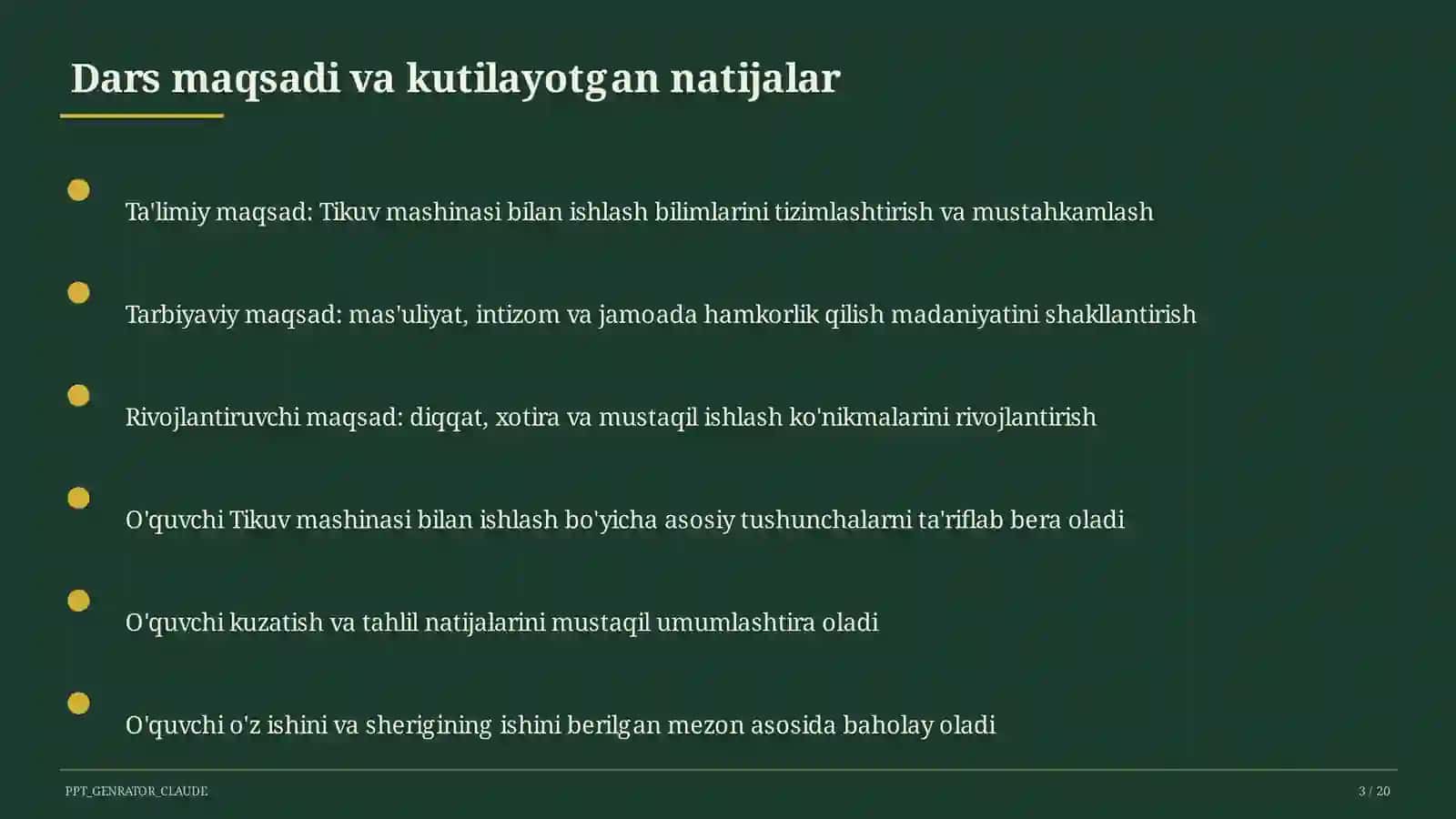 Tikuv mashinasi bilan ishlash (6-sinf) 3