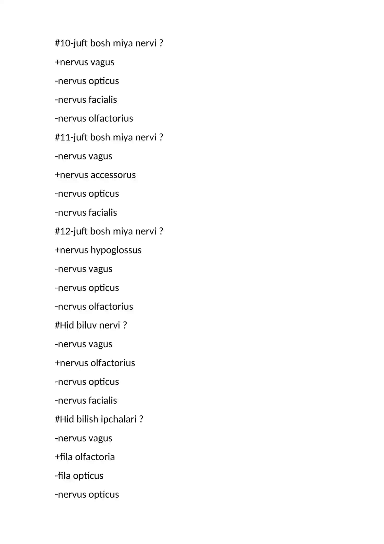 Bosh miya nervlari 3