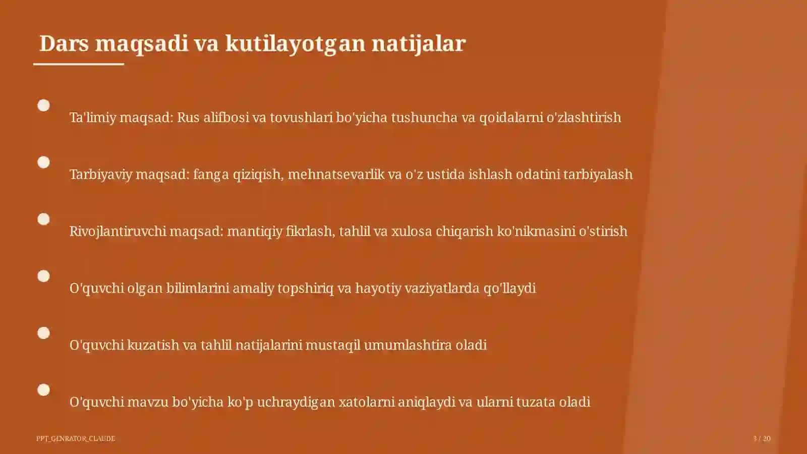 Rus alifbosi va tovushlari (2-sinf) 3