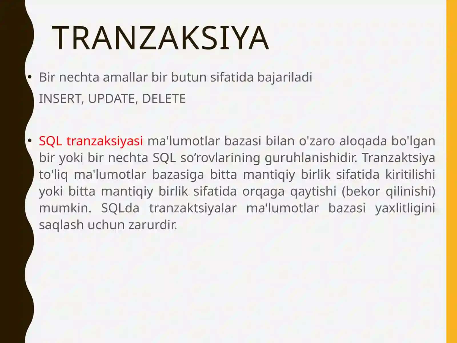 MySQL Tranzaksiyalar 3