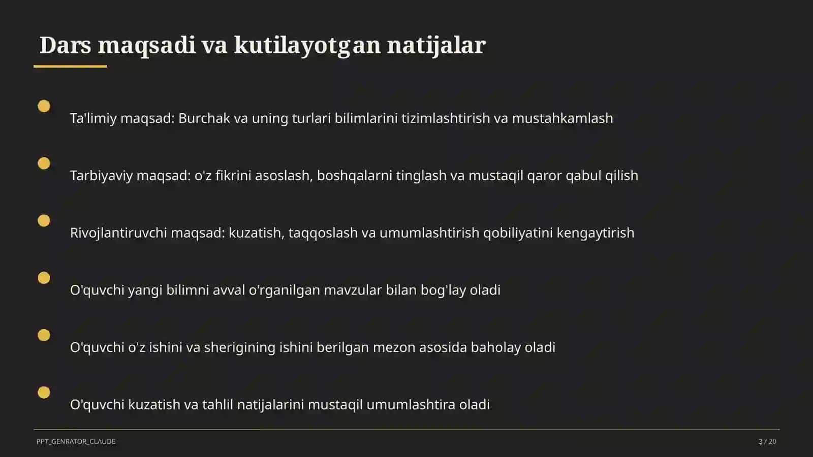 Burchak va uning turlari (4-sinf) 3
