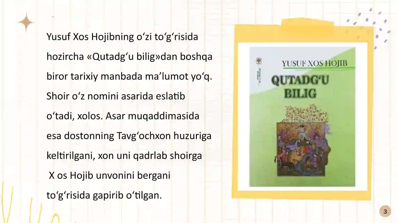 QUTADG‘U BILIG 3