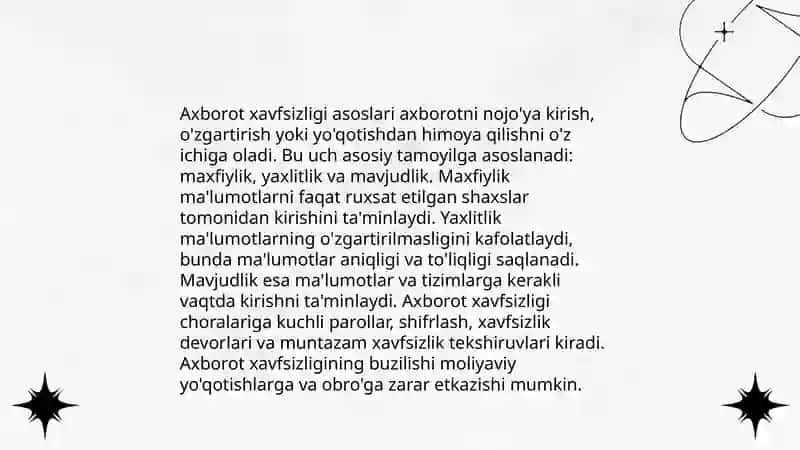 Axborot xavfsizligi va axborotlarni himoyalash usullari, Axborotlarni himoyalashning texnik va dasturiy vositalari 3