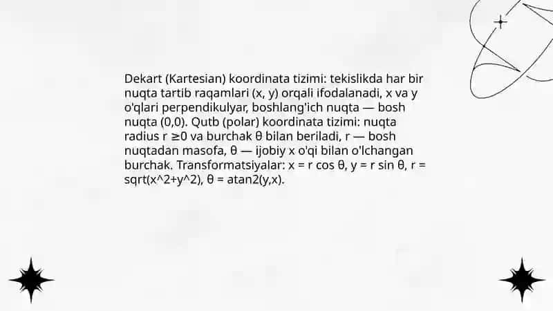 Dekart va qutb koordinatalari 3