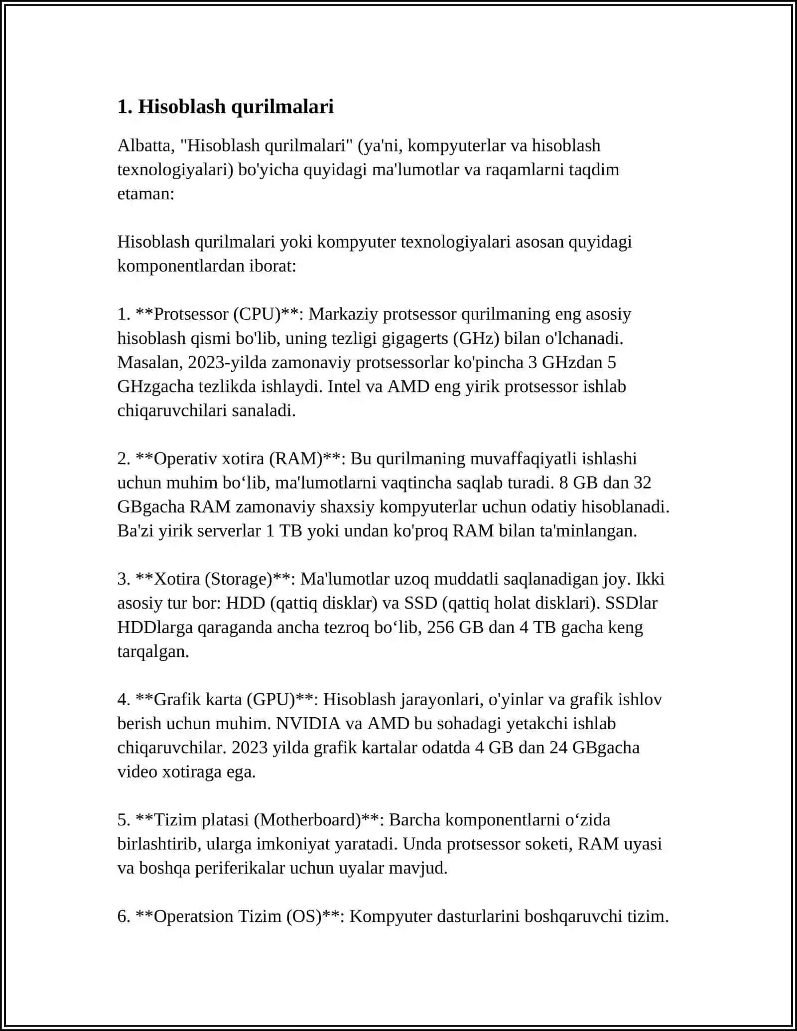 ISHLOV BERISH QURILMALARI. KOMPYUTERLI AVTOMATIKA 3