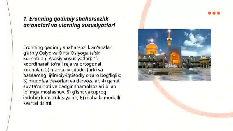 Eron baktra shaharlari. Qadimgi Hindiston shaharsozligi 3