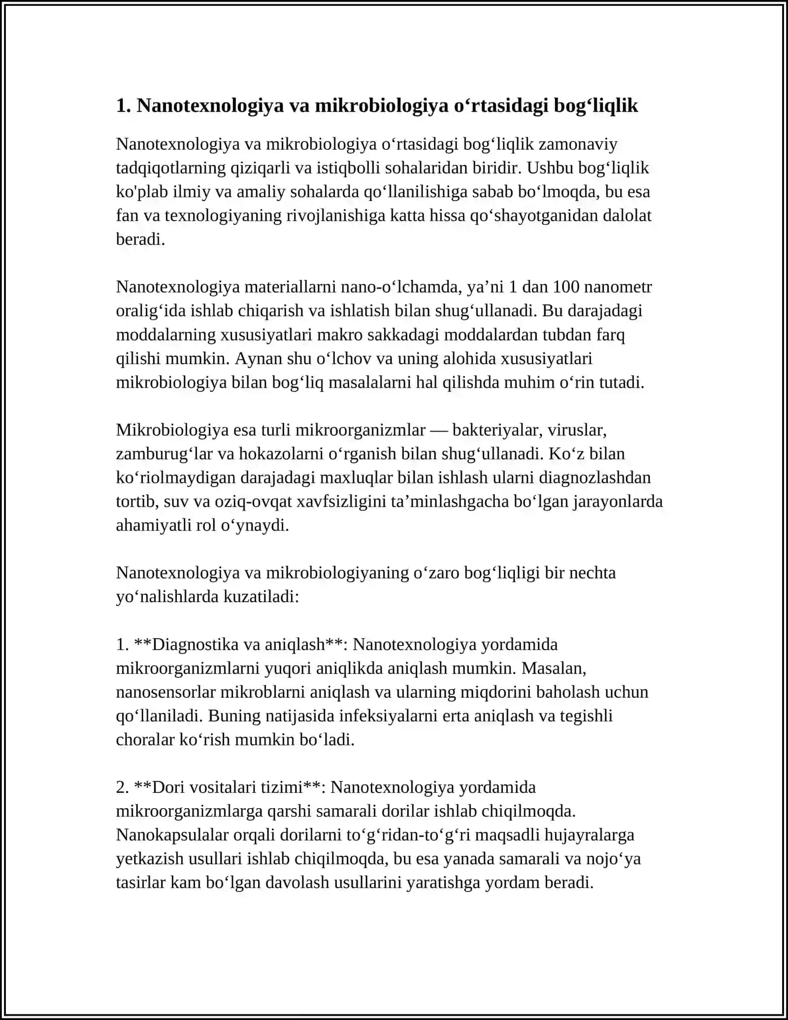 MIKROBIOLOGIYA MODULIDA NANOTEXNOLOGIYANING QÕLLANILISHI 3