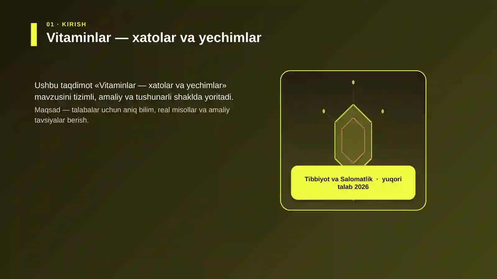 Vitaminlar — xatolar va yechimlar 3