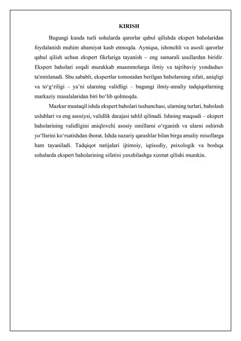Ekspert baholari validligi omillari 3