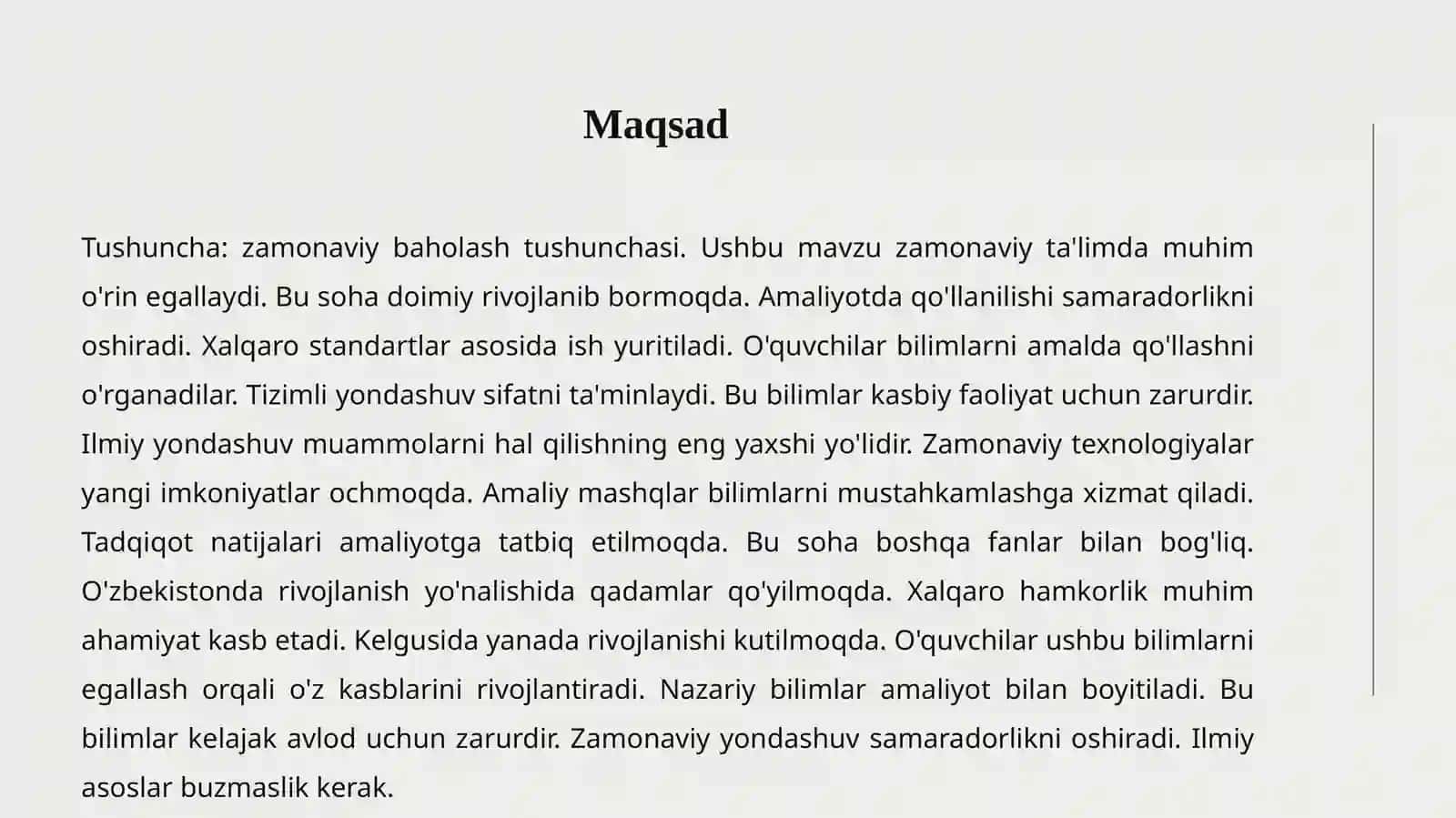 ZAMONAVIY BAHOLASH 3