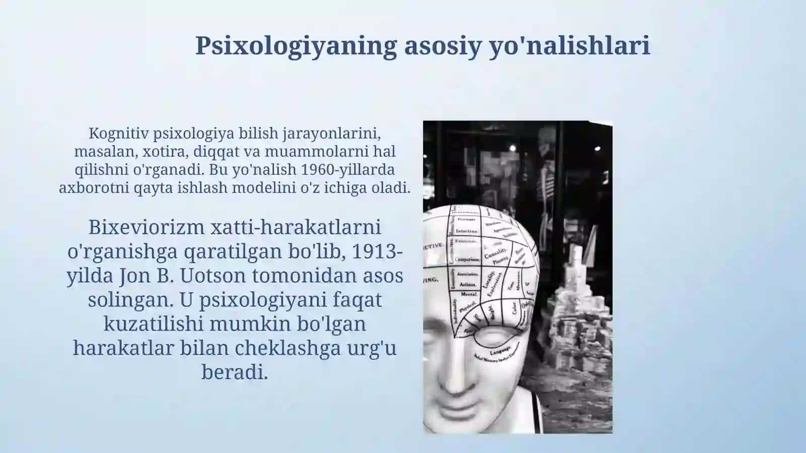 Psixologiya fanining predmeti va ruvojlanish tarixi psixologiyasi tadqiqot metodlar 3