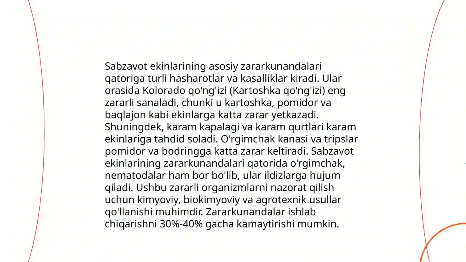 Sabzavot va poliz ekinlari zararkunandalari, keltiradigan zarari va ularning morfologik tuzilishi 3